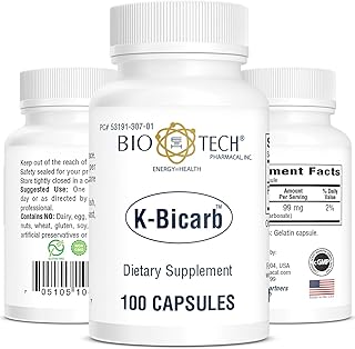 Bio-Tech Pharmacal Potassium Dietary Supplement (K-Bicarb, 100 Count)