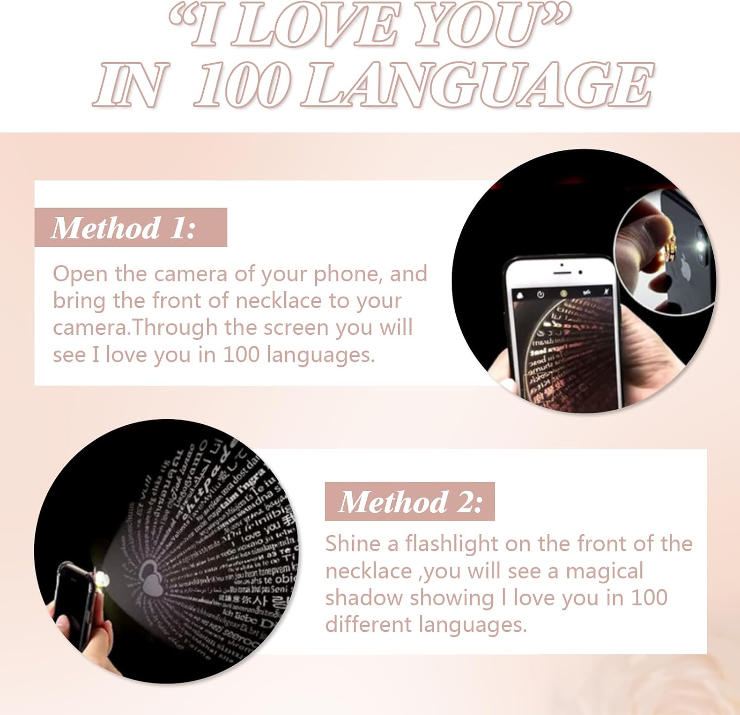 Preserved Real Rose with I Love You Necklace in Heart Shaped Box, Valentines Day Gift for Her, Pink Eternal Flower Christmas Mothers Day Birthday Gifts for Women Mom Wife Girlfriend Grandma - Image 6