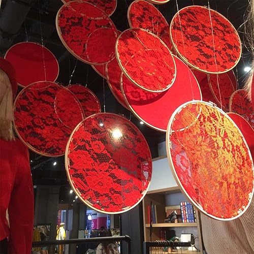 Miniatura 6 de Caydo 12 aros de bordado de bambú de 10 pulgadas, anillos de punto de cruz, para manualidades, costura práctica y manualidades de bordado de