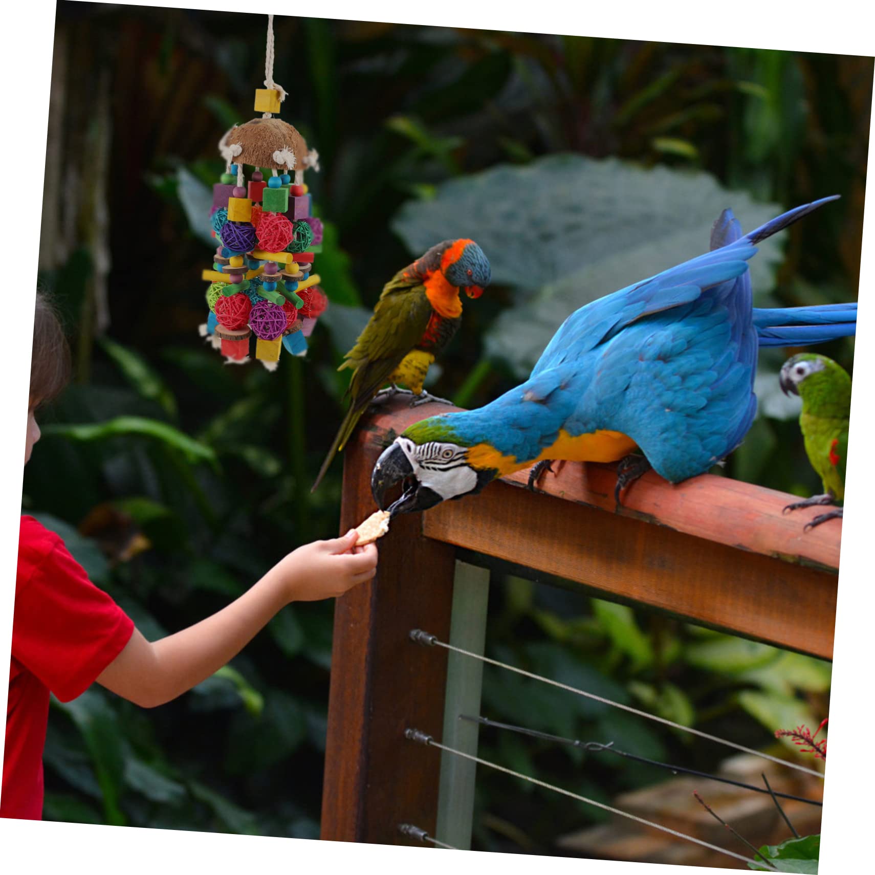 1piezas Juguete para Aves De Masticar Diseño y Divertido Juguete para Periquitos y Accesorios De Entretenimiento para Jaulas De Aves Material Seguro y