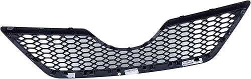 Miniatura 6 de CarPartsDepot Parrilla superior pintada frontal negra sin emblema compatible con Toyota Camry Sedan 2007-2009 SE modelos 5310106180C0 TO1200291