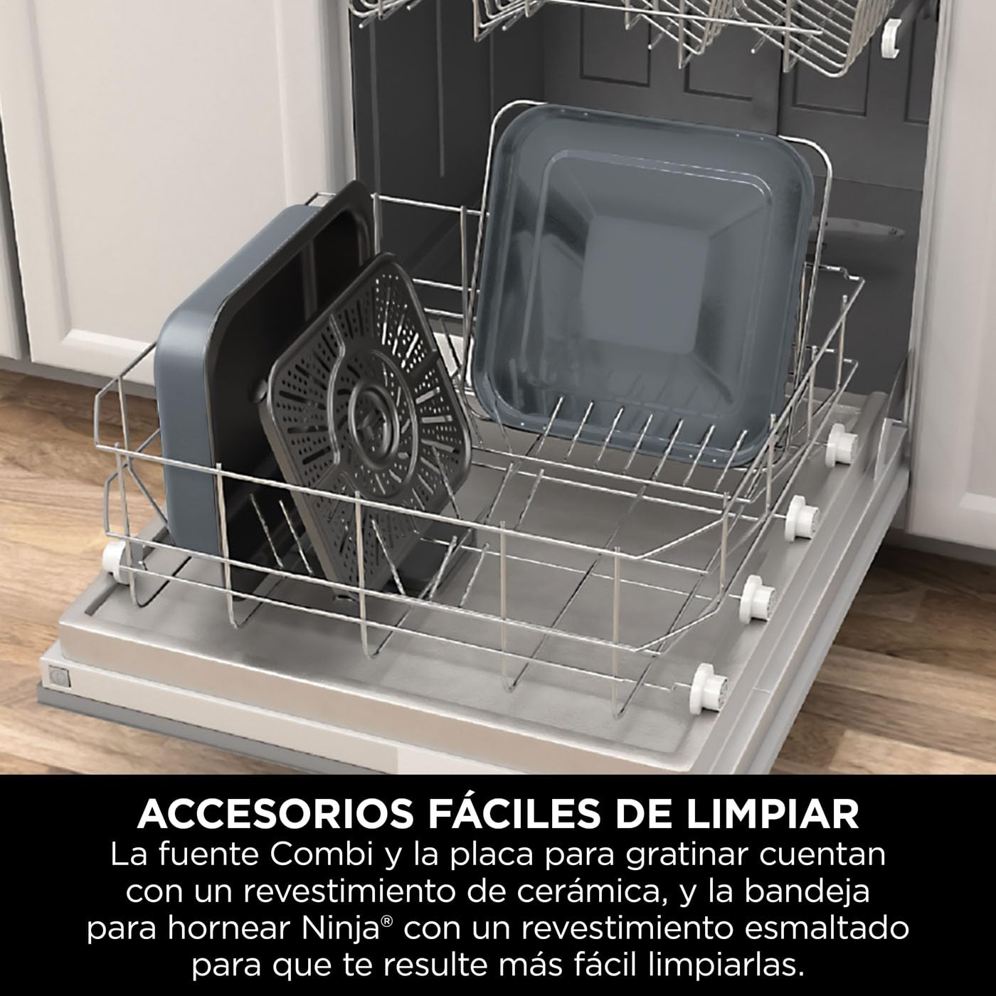 Ninja Combi Olla Eléctrica Multifunción 12 en 1 con Horno y Freidora de Aire - Comidas Familiares en 15 Minutos - Incluye Bandeja para Hornear, Fuente de Horno y Guía de Recetas - Gris, SFP700EU