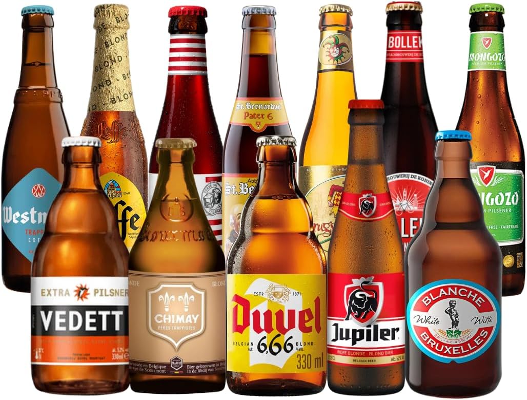 Belgian Craft Beer Mixed Case with Glass (12 Pack)
