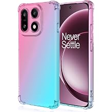 Osophter for Oneplus 15 Case Women Girls Reinforced Corners TPU Shock-Absorption Flexible Gradient Color for Oneplus 15 Phone Case CoverPink Teal