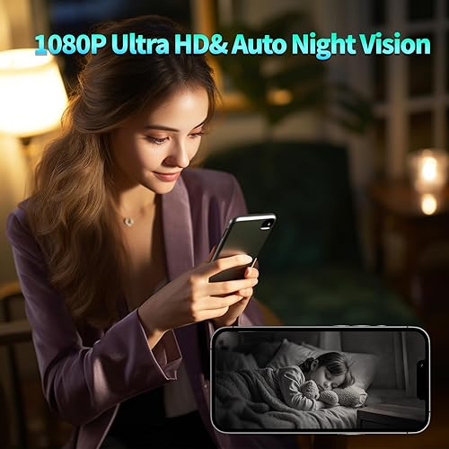 Miniatura 4 de Mini cámara de seguridad inalámbrica para el hogar, cámara HD para interiores, pequeña cámara inteligente WiFi House Cámaras portátiles Tiny House