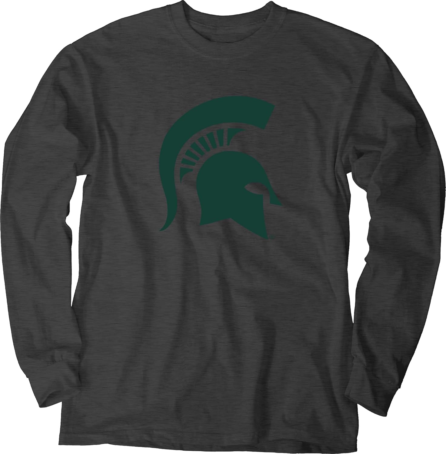 Blue 84 Men's Michigan State Spartans Long Sleeve T Shirt Dark Heather Icon, Dark Heather, Large