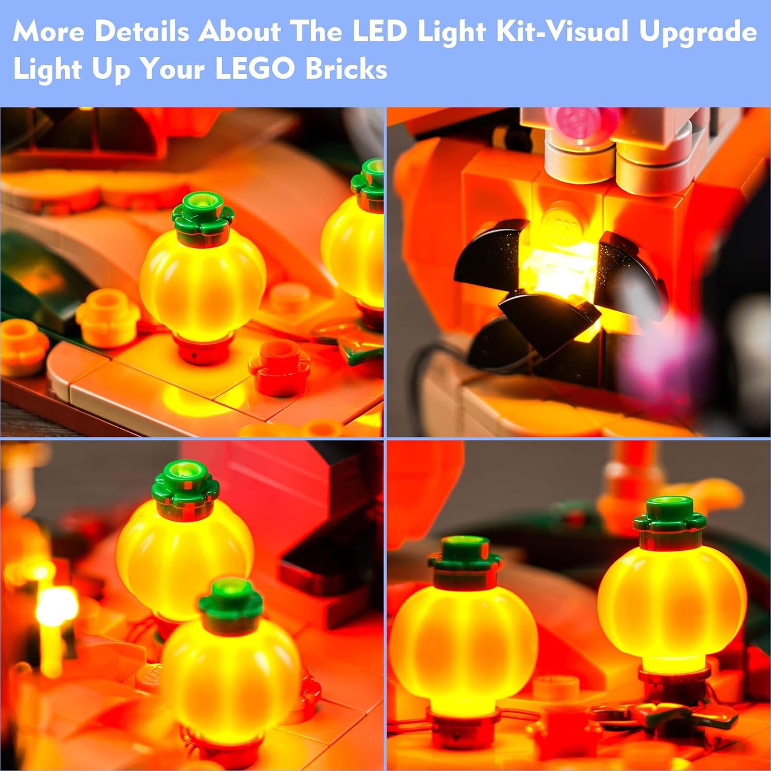LED Light Kit Compatible with Lego Halloween Cat and Mouse 40570 for Adults (Lights Only, No Models)