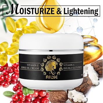 AILKE Brightening Cream For Face, Body Hands, With Glutathione, Vitamin A, Intensive Moisturizer, Smooth And Soft Skin, Improve Dull Skin, 3.5 oz (Pack of 3)