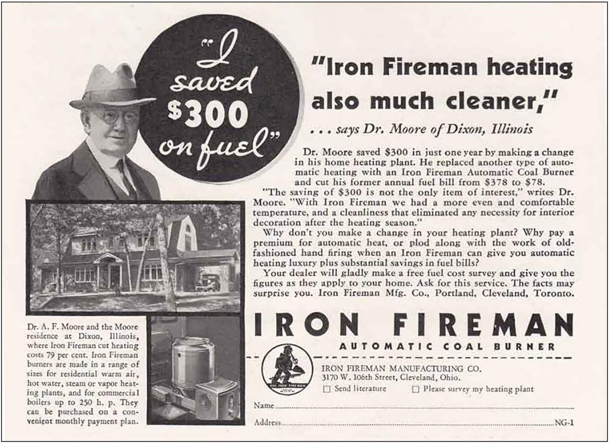 RelicPaper 1934 Iron Fireman Iron Fireman Heating Also