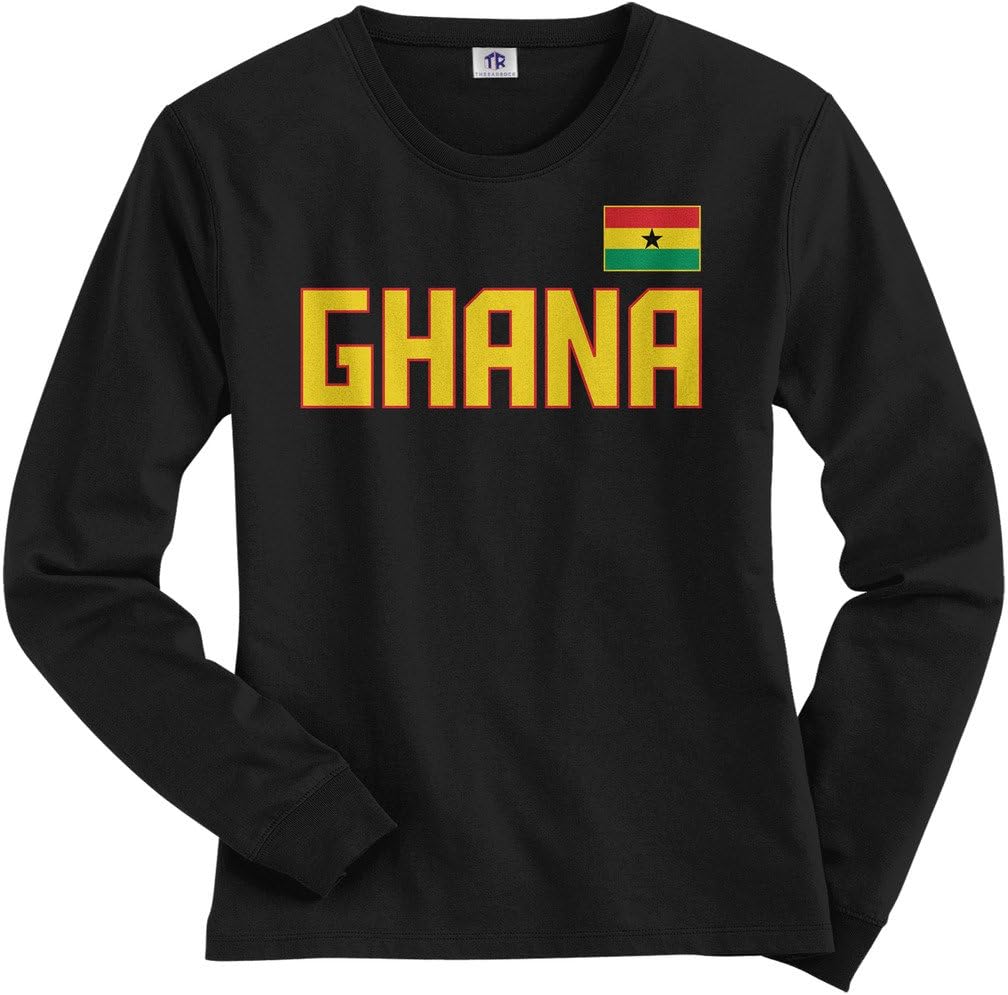 Threadrock Women's Ghana National Pride Long Sleeve T-Shirt