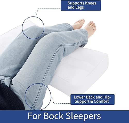 Miniatura 3 de HOMBYS Almohada de rodilla para personas que duermen de lado, alternativa de plumón entre la almohada de piernas para dormir, almohada debajo de la
