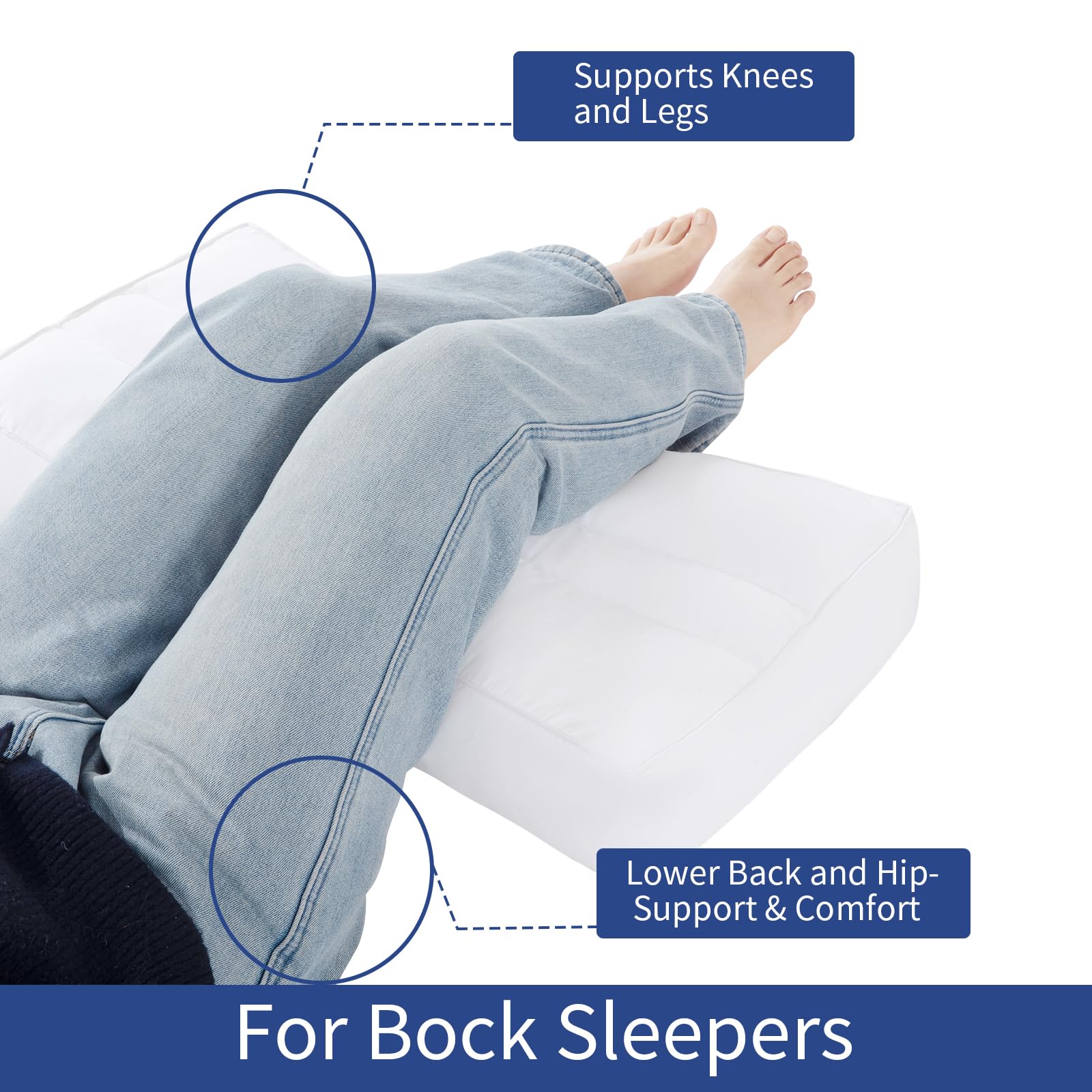 Para Piernas Dormir Con Una Almohada Bajo Las Rodillas Cojín Para