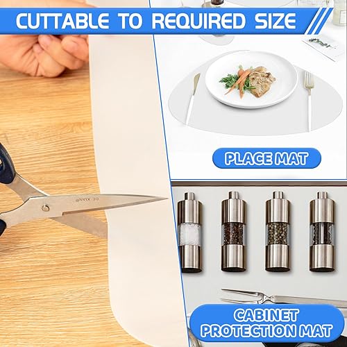 Miniatura 7 de Warome Alfombrilla de silicona, protector de mesa de 36" x 23.6" para manualidades, tapete para pintar, arcilla, proyectos, artes y manualidades,