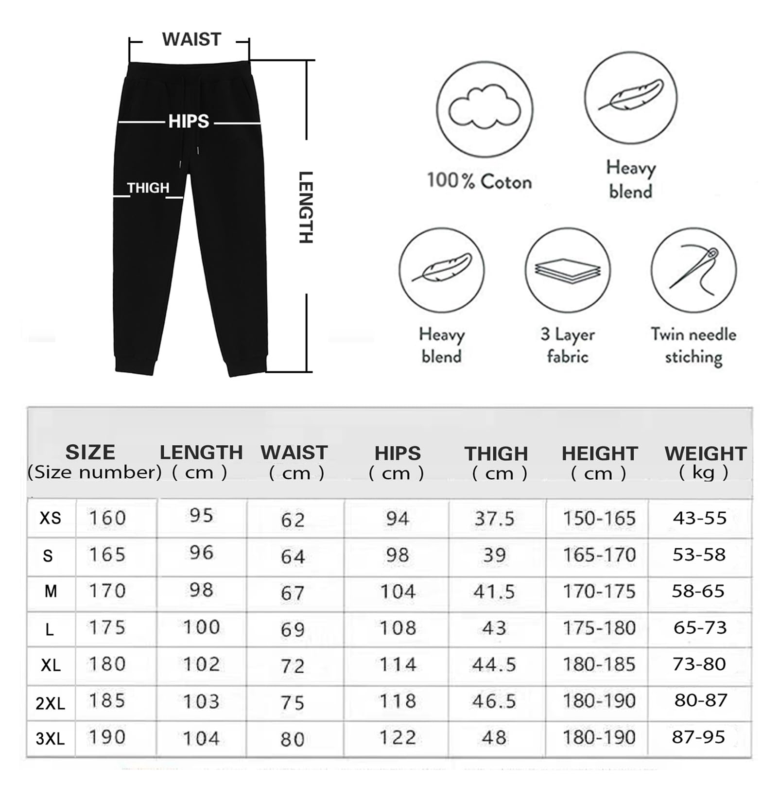 Pantalones de Chándal King Queen para Parejas Algodón Pantalones de Jogging para Hombre y Mujer para Fitness Yoga Ajuste Regular 1 Pieza