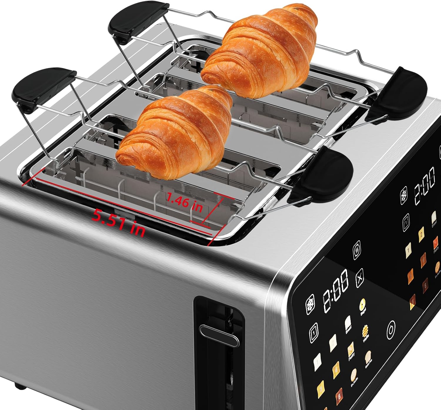 Stainless Steel Toast Rack, 10.93 Inch Toaster Warming Rack, Cooling Grid Holder Stand for Countertop Bread, Breakfast & Outdoor Camping