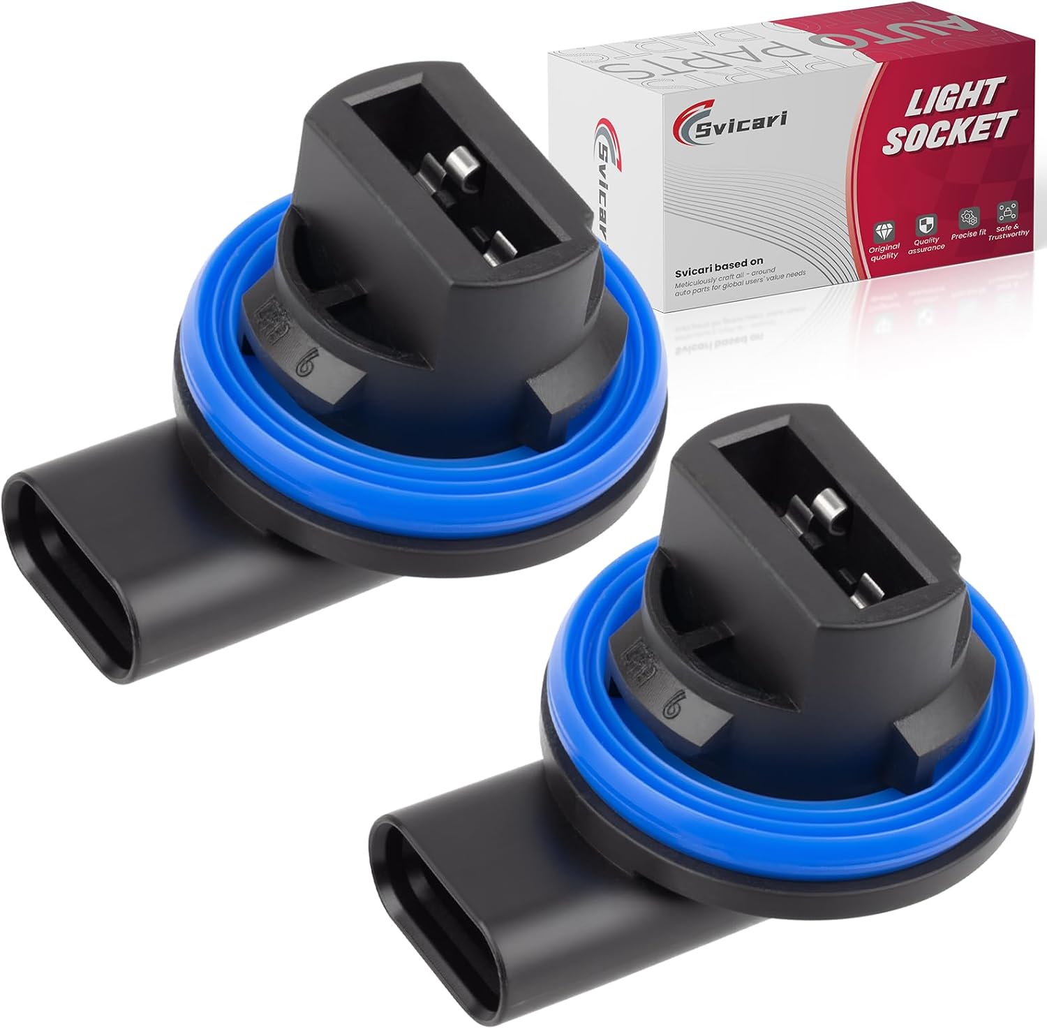 Front Turn Signal Light Socket, Park Lamp Holder Fit for Ford Escape 2PCS (Model1)
