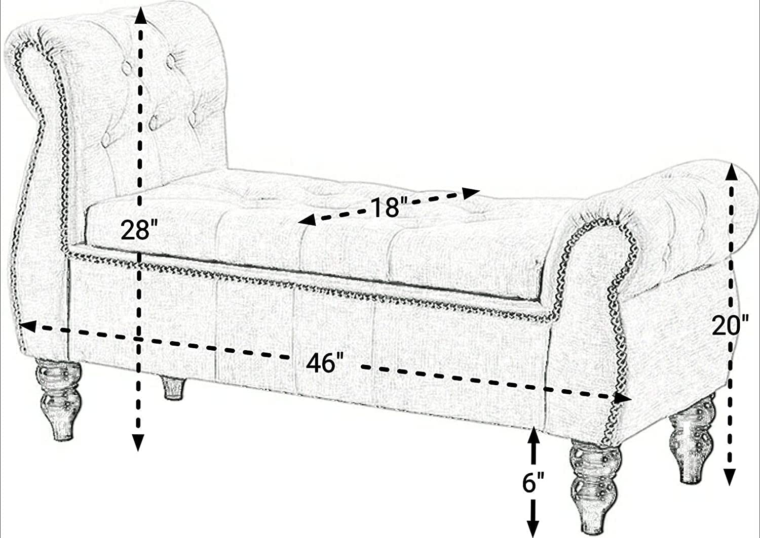 Wood Maker Luxury Upholstered Tufted Storage Bench Ottoman Pouffe Footstool Bed End Table Settee Sofa Bench for Living Room Bedroom Office. L46×D18×H28. Blue Wood Maker Luxury Upholstered Tufted Storage Bench Ottoman Pouffe Footstool Bed End Table Settee Sofa Bench for Living Room Bedroom Office. L46×D18×H28. Blue