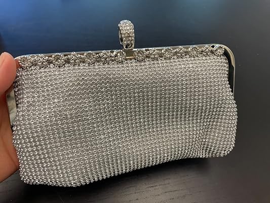 silver rhinestone clutch