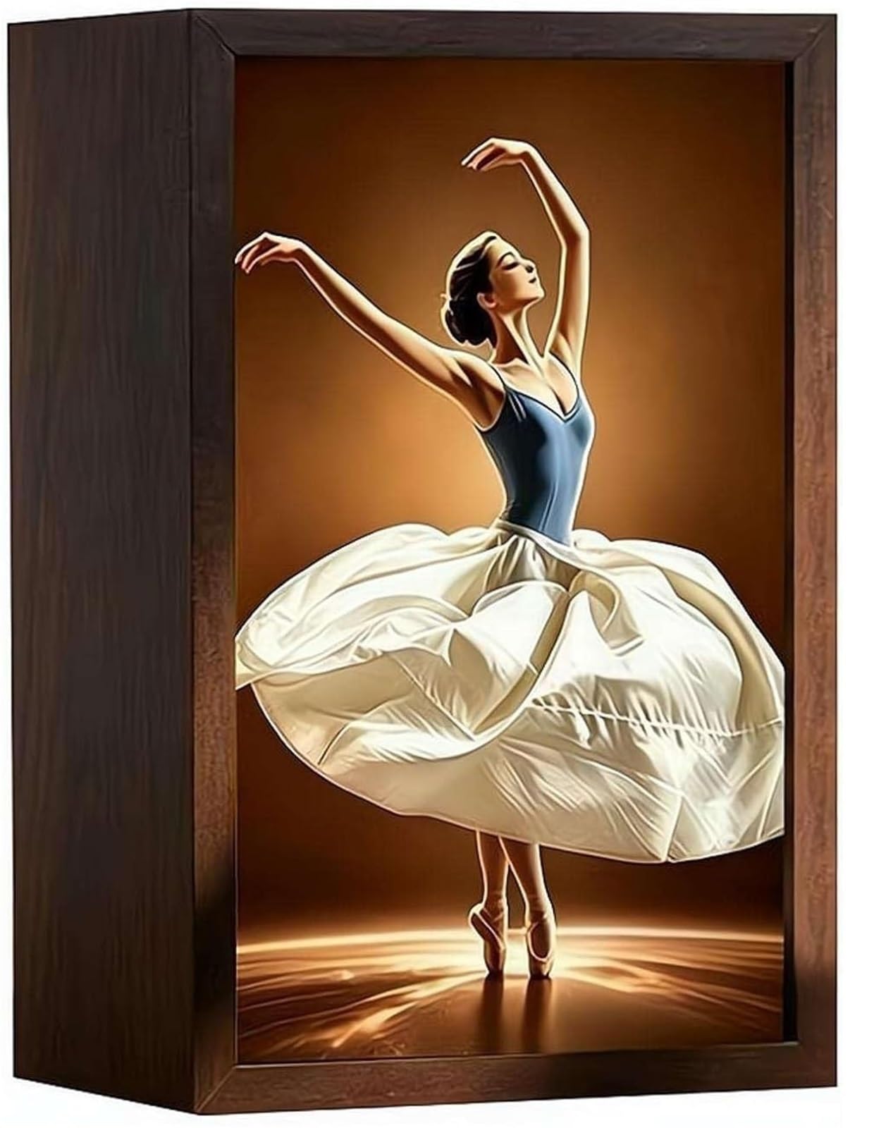 Hufenyu Style 4 Ballet Dancer Tissue Box Decorative Dancing Figure Facial Tissue Dispenser Wooden Ballet Skirt Tissue Box Holder Napkin Organizer For Bedroom Living Room(Style 4)