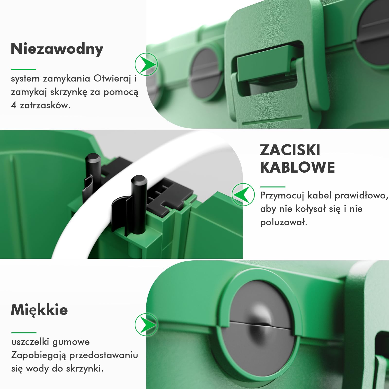 RESTMO Duża wodoszczelna skrzynka kablowa do użytku na zewnątrz
