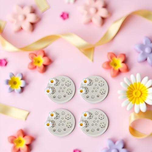 Miniatura 4 de 4 moldes de silicona con forma de margarita, molde de caramelo para fondant, mini moldes de chocolate con flores para decoración de pasteles,