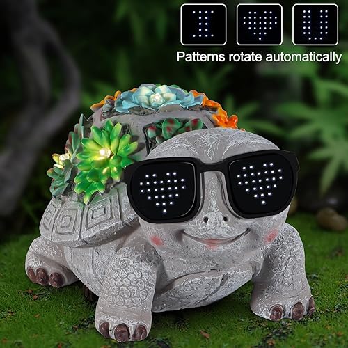 Miniatura 4 de Estatuas solares de jardín con suculentas y luces LED, regalos de cumpleaños para mujeres, mamá, abuela, decoración solar al aire libre para patio,