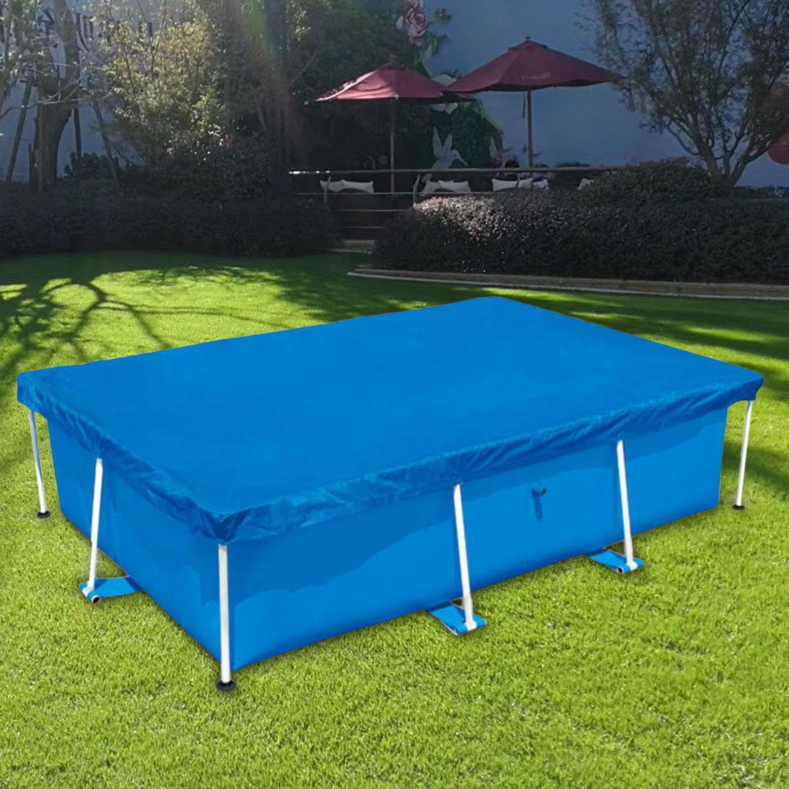 Accessori per teli di copertura per piscina – Telo,Blu,450x220cm | piscina antipioggia per famiglie che può essere piegato quando non è necessario