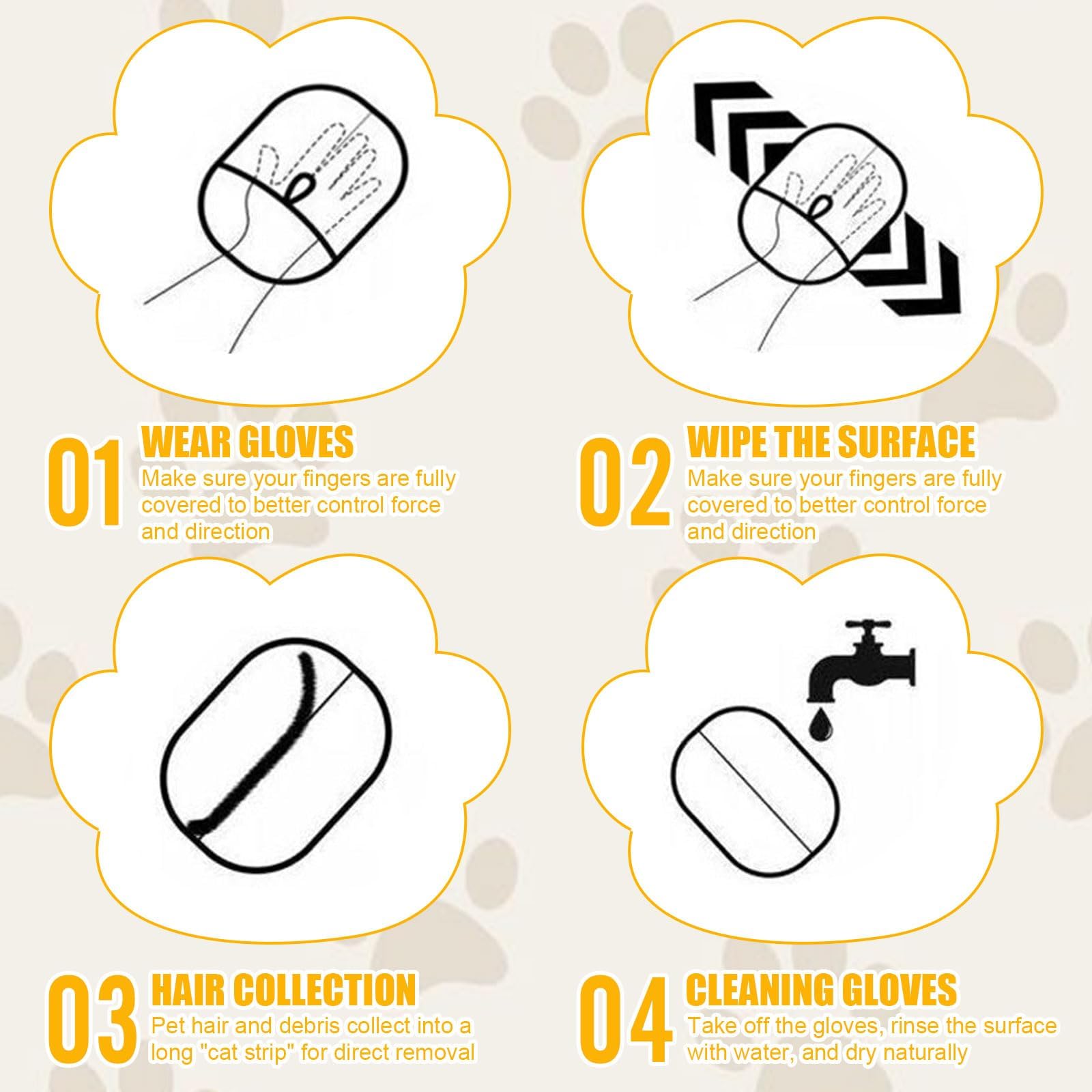 Mayoii 1PCS Gants de toilettage pour Chat - Brosse magnétique pour Chats et Chiens - Gant Antistatique pour enlever Les Poils d'animaux - Respirant et Lavable