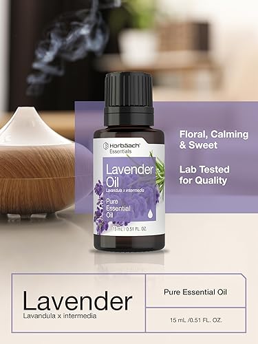 Miniatura 7 de Horbäach Aceite esencial de lavanda  0.51 fl oz (0.5 fl oz)  para masajes, baño o difusores del hogar