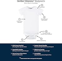Vista 4 de Gerber baby-girls 5-pack Solid Onesies Bodysuits