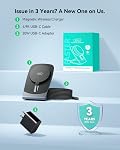 INIU Magnetic Wireless Charger Stand, Qi2 Certified 15W Convertible Charging Station with Cooling Fan, Fast Charging Pad for iPhone 17 16 15 14 13 12 Series AirPods 4 3 Pro2 Pro (with Adapter)