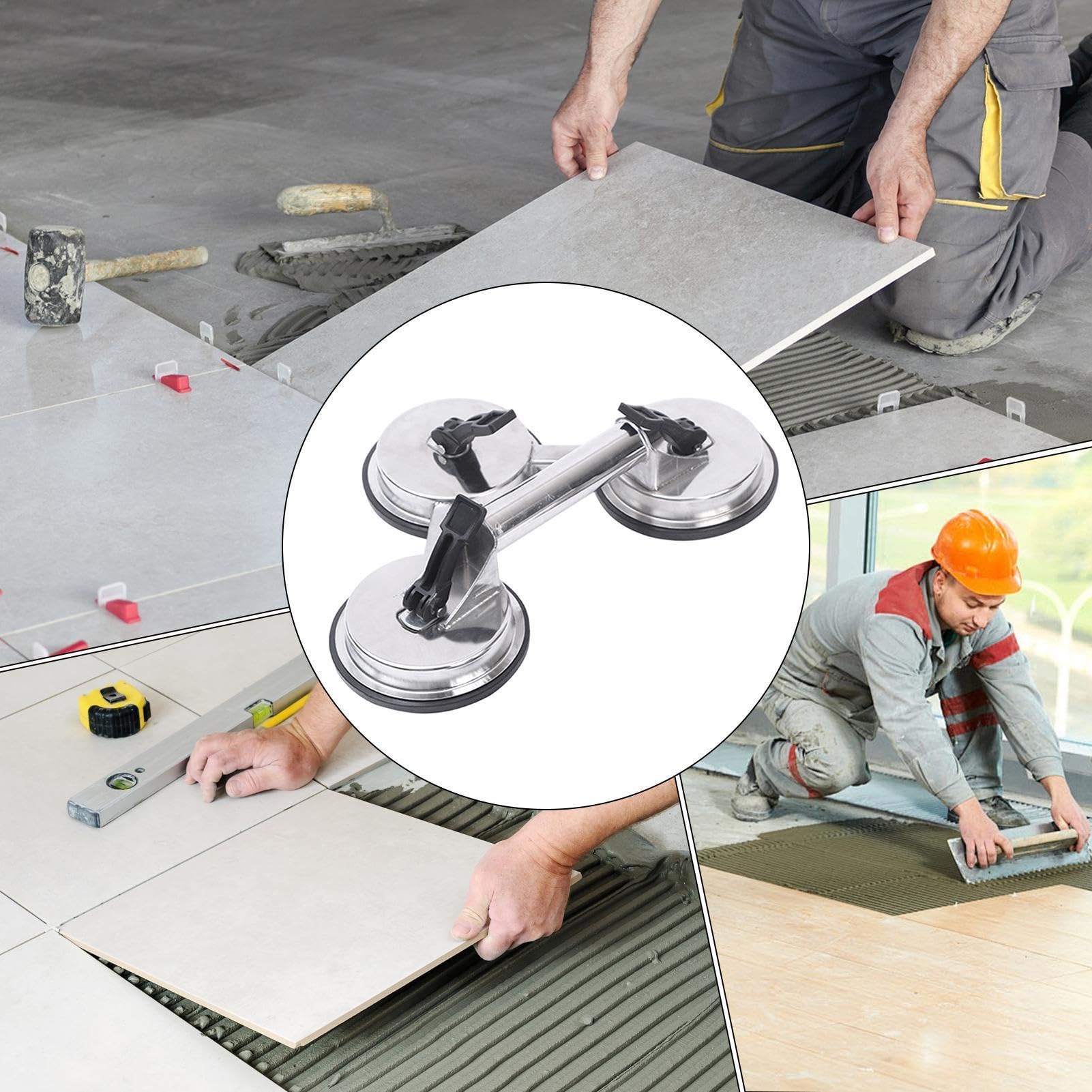 Vakuum Saugnapf Schwerlast-Vakuum-Hebewerkzeuge Mit Handgriff | Fenster-Glas-Installations-Hebewerkzeuge Geeignet für Granit, Metall, Keramik, Windschutzscheiben, Fenster, Autos, Häuser,