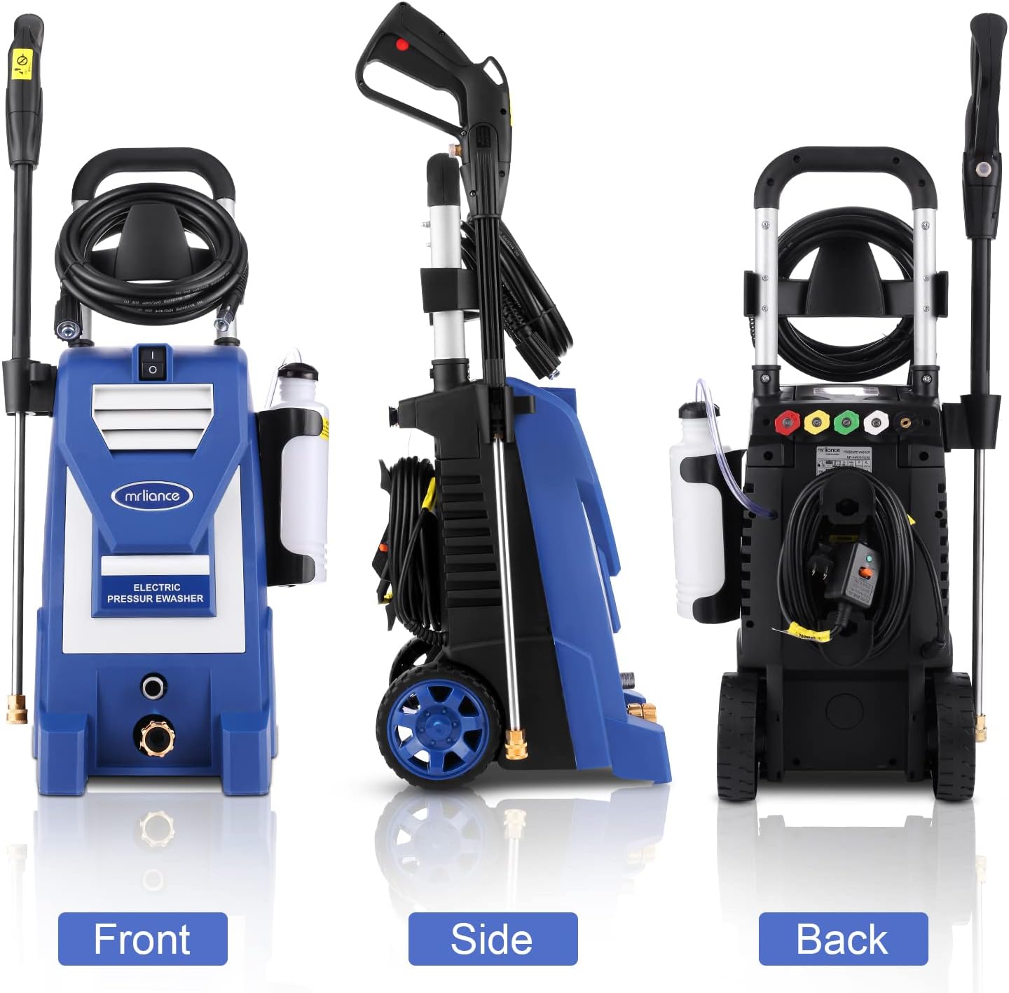 Exclusive Discount 90% Price mrliance 2200PSI Pressure Washer Electric Power Washer 1.9GPM/1800W Electric Water Pressure Washer Professional Car Washer with Brass Hose Connector for Home Car Driveway Patio Clean-Blue