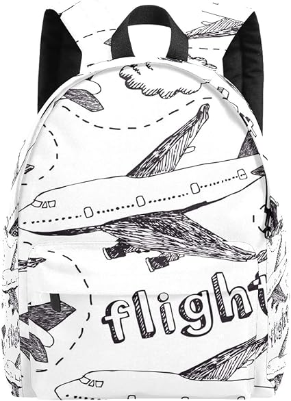 Amazon Co Jp 飛行機 手書き リュック 子供用 通勤通学 多機能 学生用 レディース メンズ キッズ 人気 大容量 お出かけ 旅行 ショルダーバッグ デイパック 男女兼用 軽量 カジュアル プレゼント シューズ バッグ