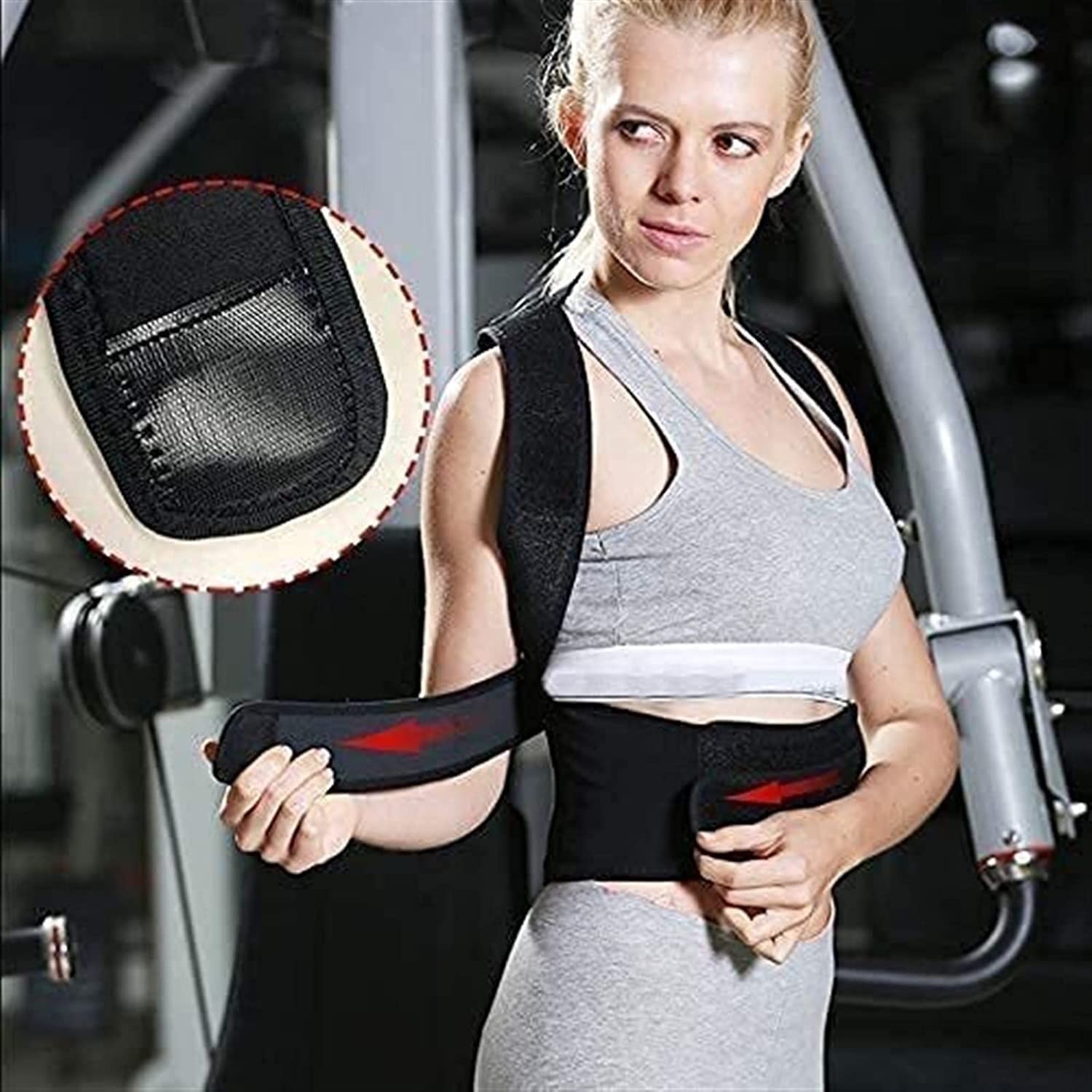 Mężczyźni i kobiety Full Back Support, Prostownica Scolioza Powrót Brace Gorset Ramię Terapia Kształtowanie(L)