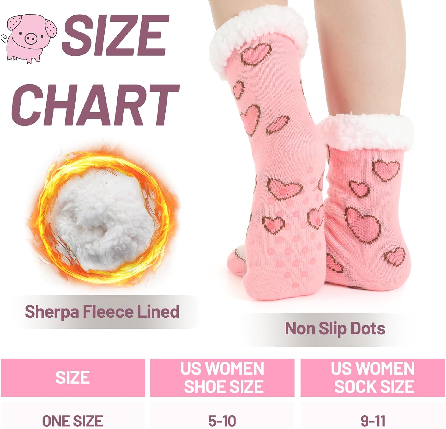 2 Pack Gifts Set for Women Thick Slipper Socks with Grippers Winter Fuzzy Plush Blanket Ultra-Soft Throw Fleece Lovers Gifts for Birthday Winter Valentines Day - Image 4