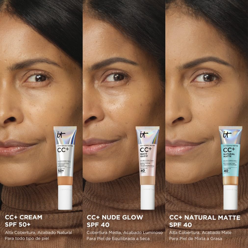 IT Cosmetics, Base de Maquillaje, Tratamiento Antiedad e Hidratante con SPF50+, Cobertura Total, Acabado Natural, 12 Tonos Disponibles, Medium, YSBB CC+, 12ml — view 15