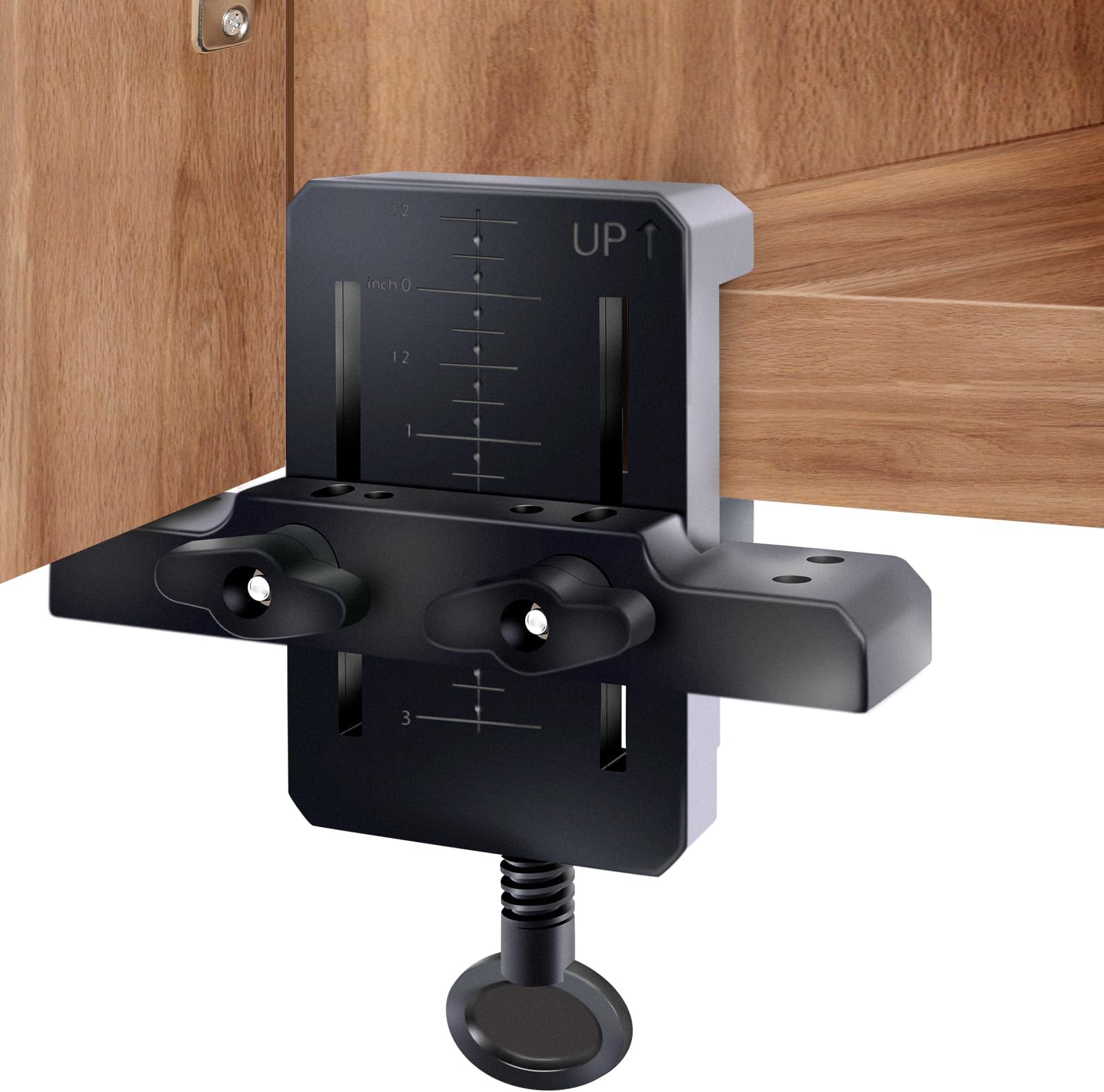 Cabinet Door Installation Positioner, Adjustable Cabinet Hardware Jig, Versatile Hardware Jig High Protective Woodworking Tool for Most Cabinet Doors (1 Set)