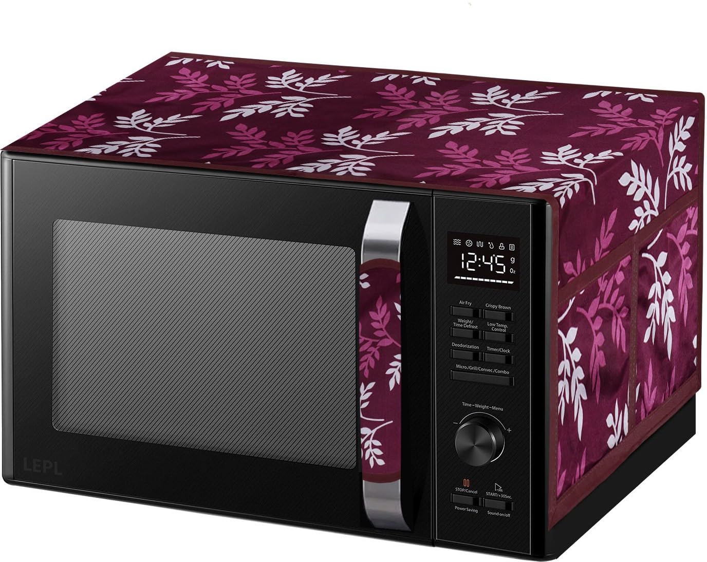 Aditya Enterprisses Microwave Oven Cover with 4 Side Pockets and Handle Cover | Dustproof, Waterproof & Heat Resistant Fabric | Wrinkle-Free, Durable & Decorative Kitchen Appliance Cover-image-30