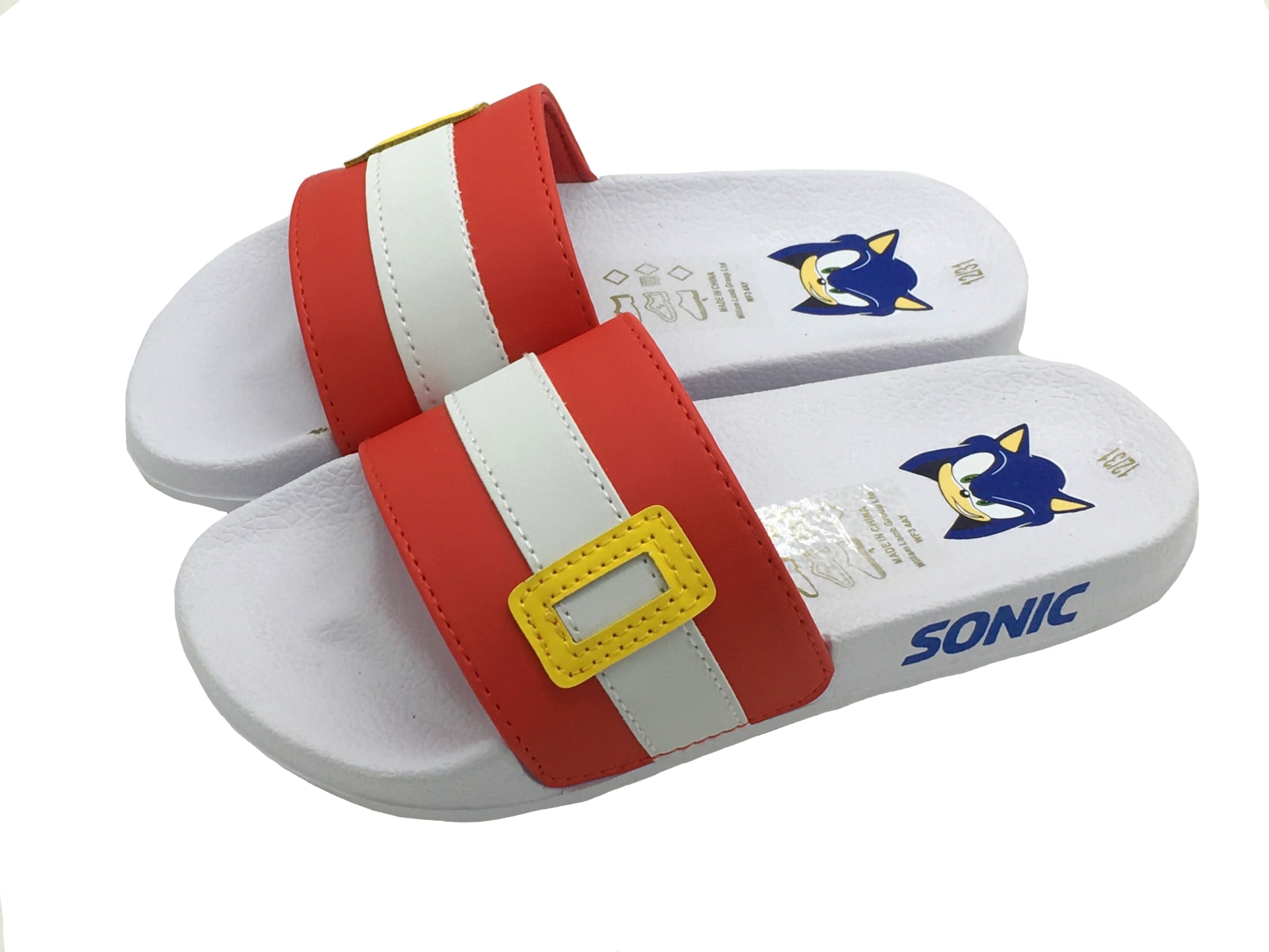Sonic The Hedgehog Tongs de piscine pour garcons ou filles, Sandales pour enfants, Pantoufles de Plage, bleu, Taille 28-36 EU