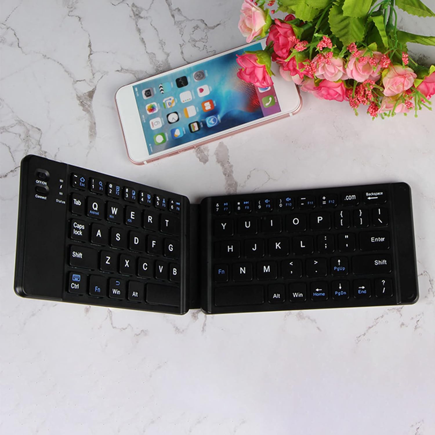 Foldable Wireless Keyboard Bluetooth Keyboard BT Portable