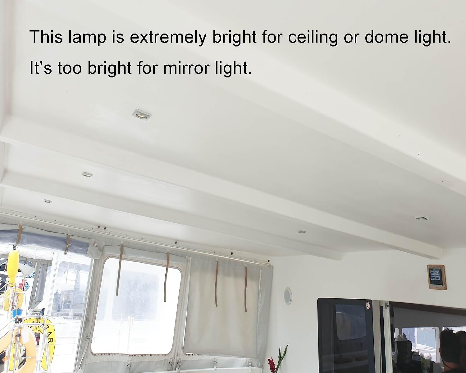 Marine Boat LED Deck Lights Green Lights Boat Interior Exterior Light Waterproof DC/AC 9V-30V (Pack 2)