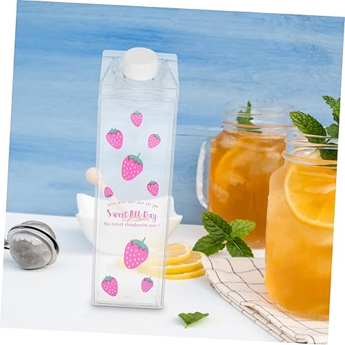 Miniatura 5 de Cabilock Vaso de leche de 16.9 fl oz con tapa a prueba de fugas de plástico para bebidas, botella de leche, contenedor de agua para viajes, camping,