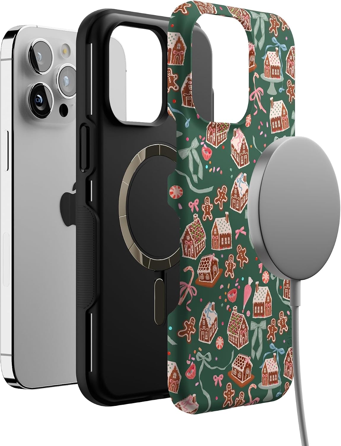 Casely iPhone 13 Pro Max Case | Gingerbread Lane | Holiday Sweets | Bold Protective Design | MagSafe Compatible Design