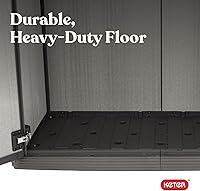 Vista 13 de Keter Patio Store - Cobertizo de almacenamiento para exteriores de resina, mide 4.6 x 2.5 pies, con paredes pintables y perforables