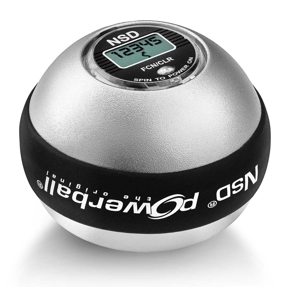 Powerball Il grande Titan Autostart, attrezzo giroscopico per mani grandi con meccanismo di sollevamento e contagiri, alluminio argento, l'originale di Kernpower