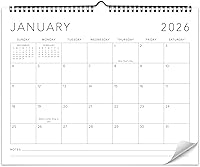 ZICOTO 2026 Wall Calendar Large 14.5x11.5 Inch Office Organizer Runs to Dec 2026 Black White Design