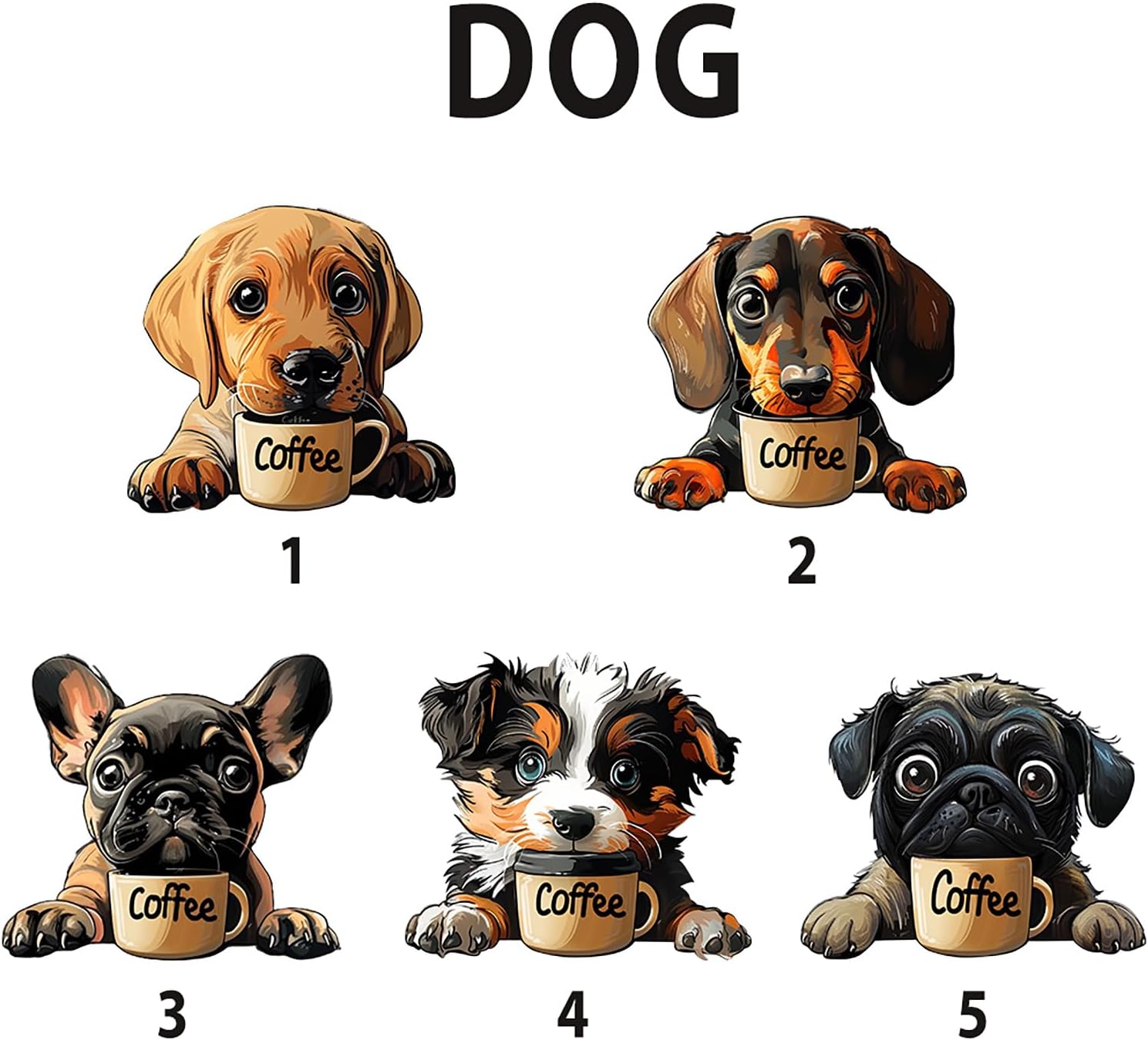 THUYPT Personalized Dog Coffee Bar Mat, Coffee Drying Mat for Home Bar, Absorbent Coffee Maker Mats for Countertop, Dog Lover Gifts (06)