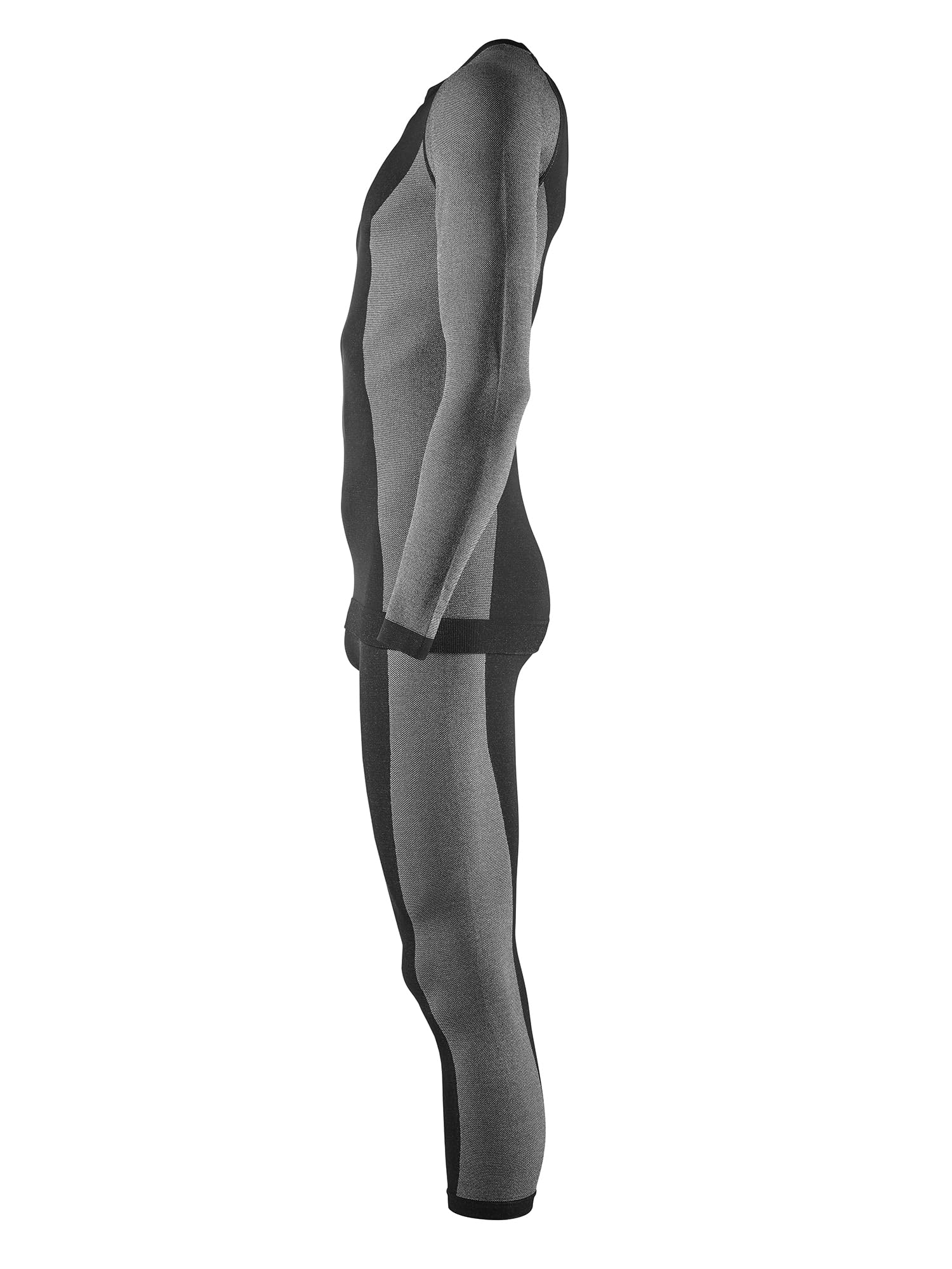 Black Crevice Herren-Funktionsunterwäsche-Set I Thermo-Langarmshirt & 3/4 Hose I Warme Herren-Skiunterwäsche I Winter Thermowäsche