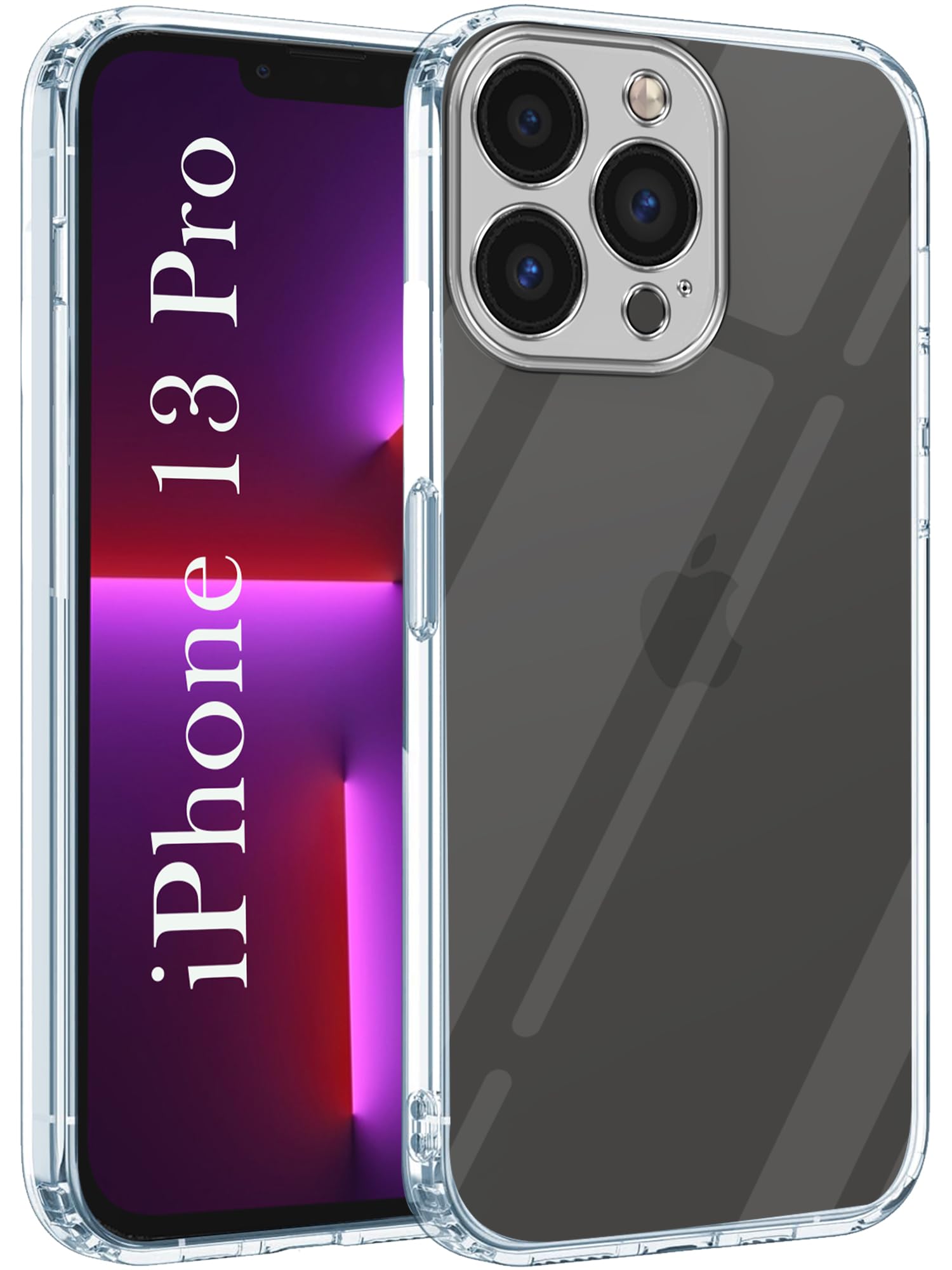 Jkobi Back Cover for Apple iPhone 13 Pro (Silicone Clear Shockproof Case with Camera Protection | Soft and Flexible | Transparent)